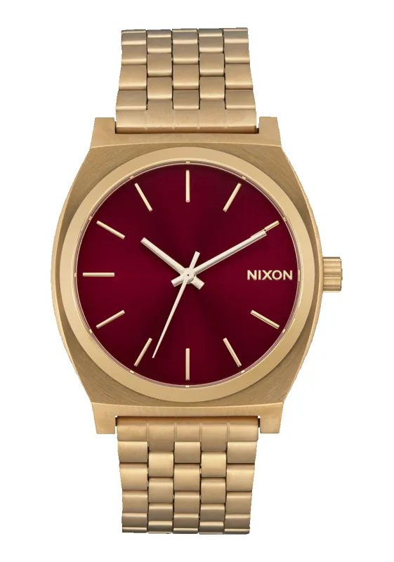 Time Teller - Gold / Oxblood Sunray sold by Nixon
