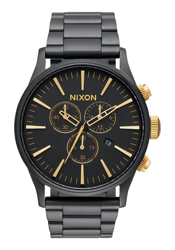 Sentry Chrono - Matte Black / Gold made by Nixon