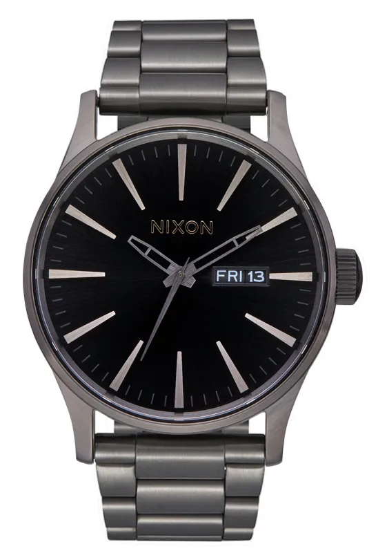 Sentry Stainless Steel - Gunmetal / Black Sunray sold by Nixon