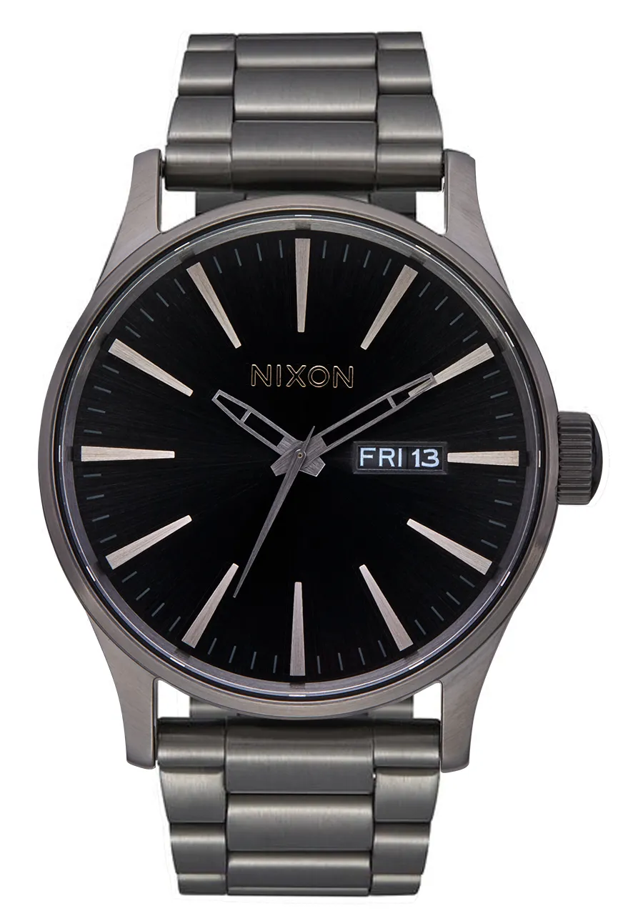 Sentry Stainless Steel - Gunmetal / Black Sunray sold by Nixon