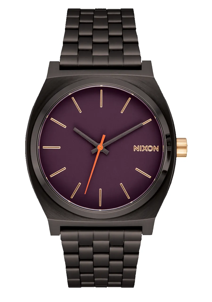 Time Teller - Gunmetal / Blackberry / Gold sold by Nixon