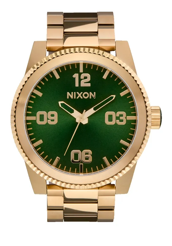 Corporal Stainless Steel - All Gold / Green Sunray made by Nixon