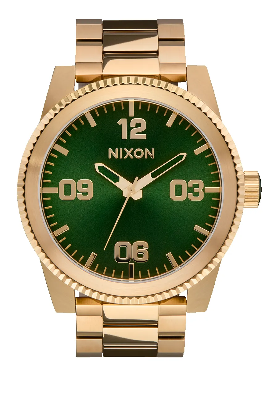 Corporal Stainless Steel - All Gold / Green Sunray sold by Nixon