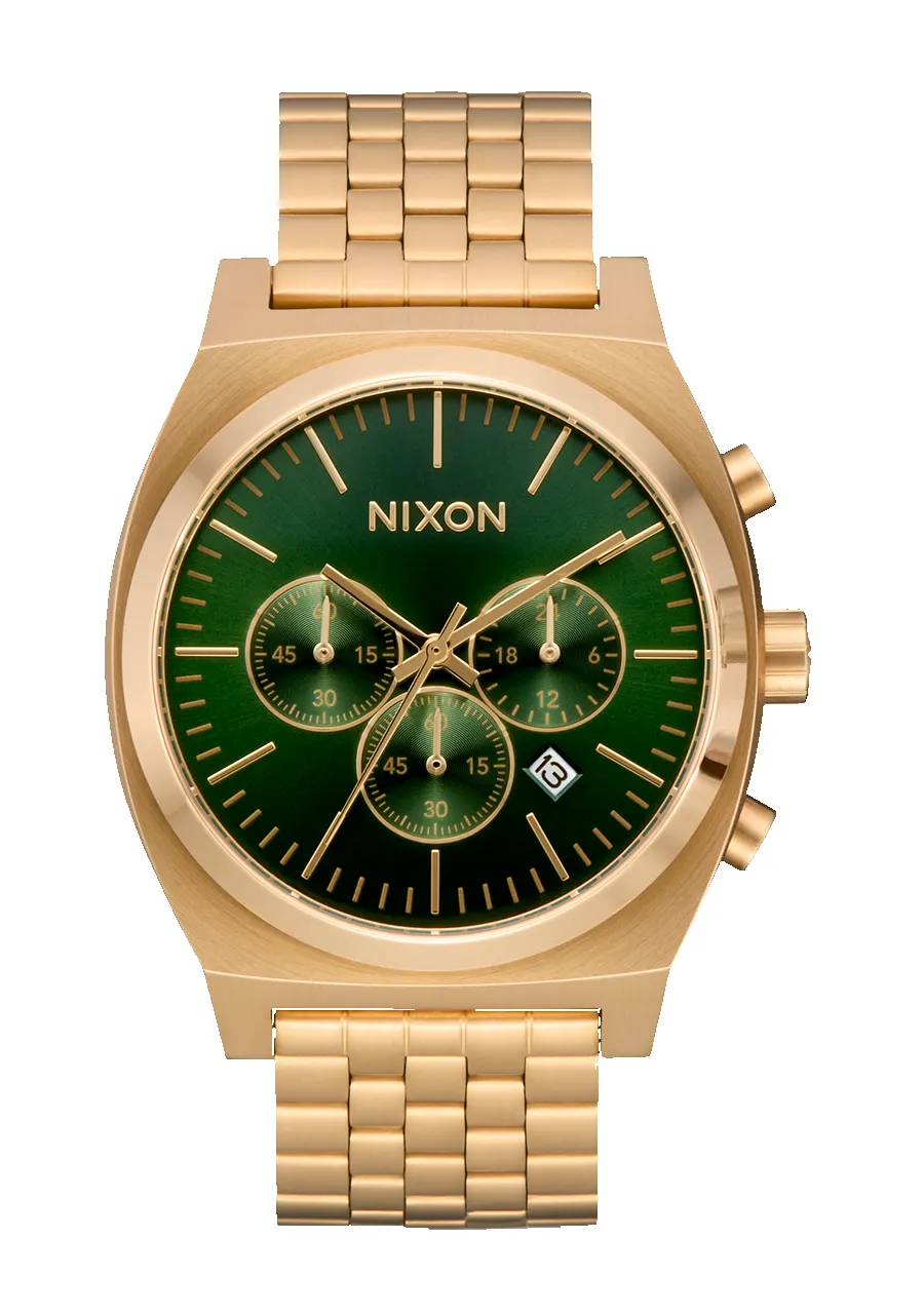 Time Teller Chrono - Gold / Green Sunray sold by Nixon