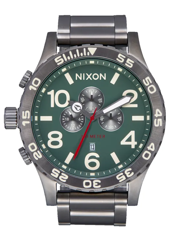 51-30 Chrono - Light Gunmetal / Dk Forest sold by Nixon