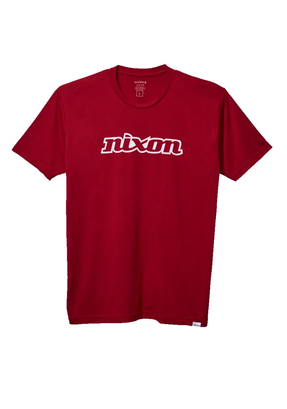 OG Script Eco-Repreve® T-Shirt - Cardinal / White made by Nixon