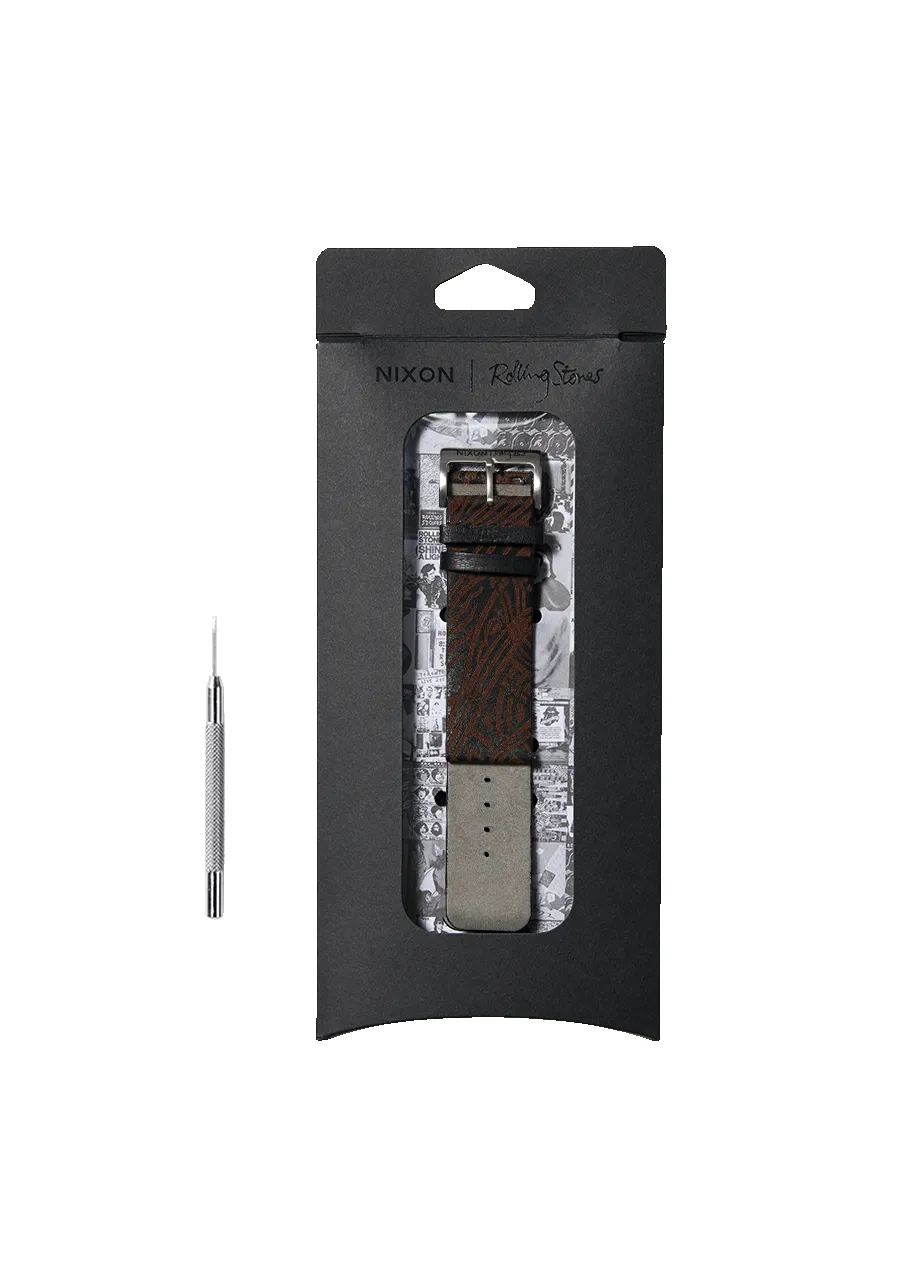Rolling Stones 23mm Leather Band - Black sold by Nixon product image thumbnail 3