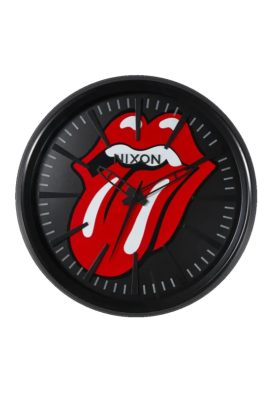 Rolling Stones Sentry Wall Clock - Black / Black made by Nixon