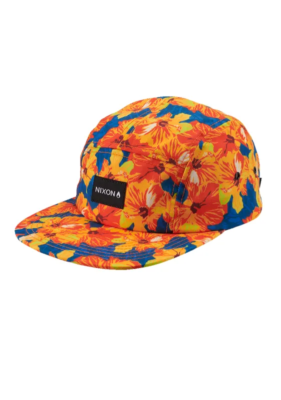Mikey 5 Panel Hat - Orange / Multi made by Nixon