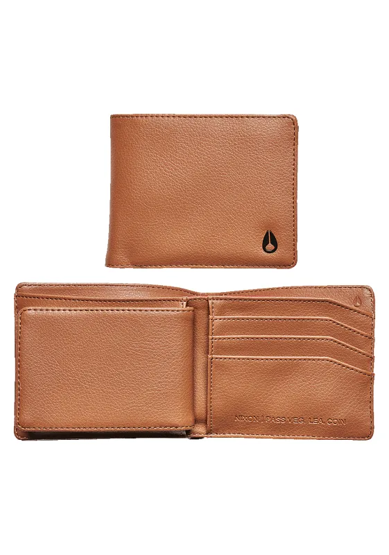 Pass Vegan Leather Coin Wallet - Saddle made by Nixon