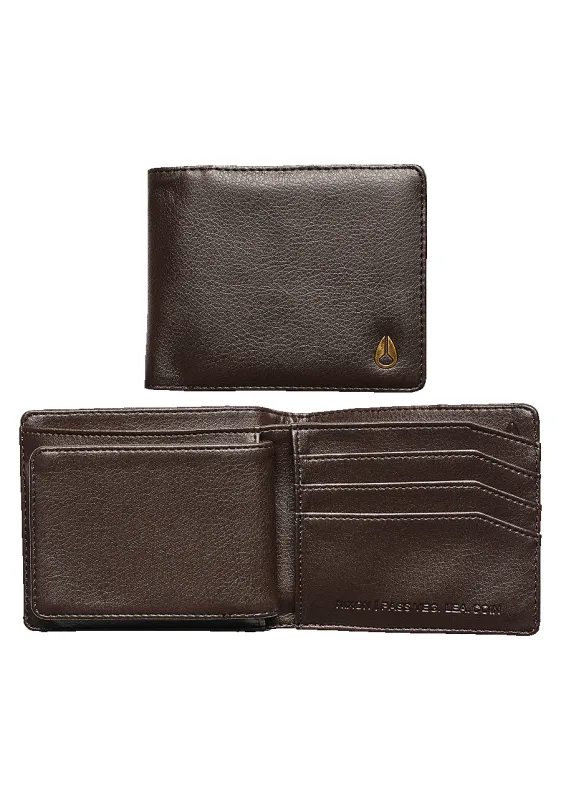 Pass Vegan Leather Coin Wallet - Brown sold by Nixon