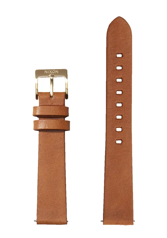 16mm Veg Tanned Leather Band - Saddle made by Nixon