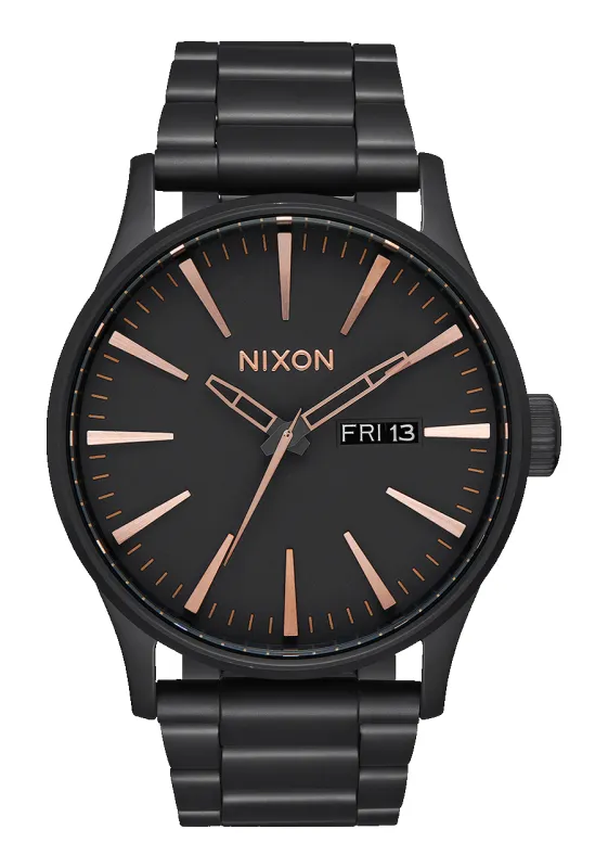 Sentry Stainless Steel - All Black / Rose Gold made by Nixon