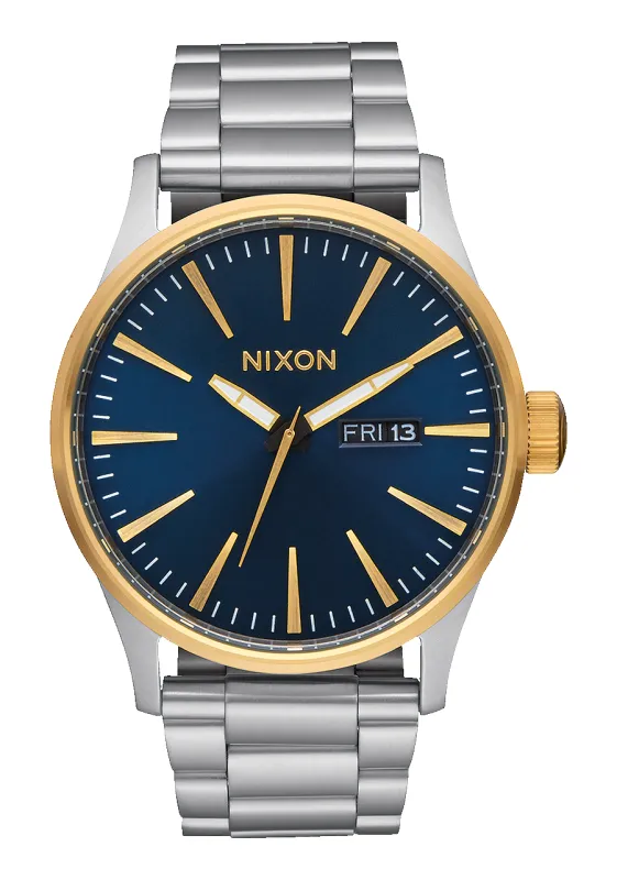 Sentry Stainless Steel - Gold / Blue Sunray made by Nixon