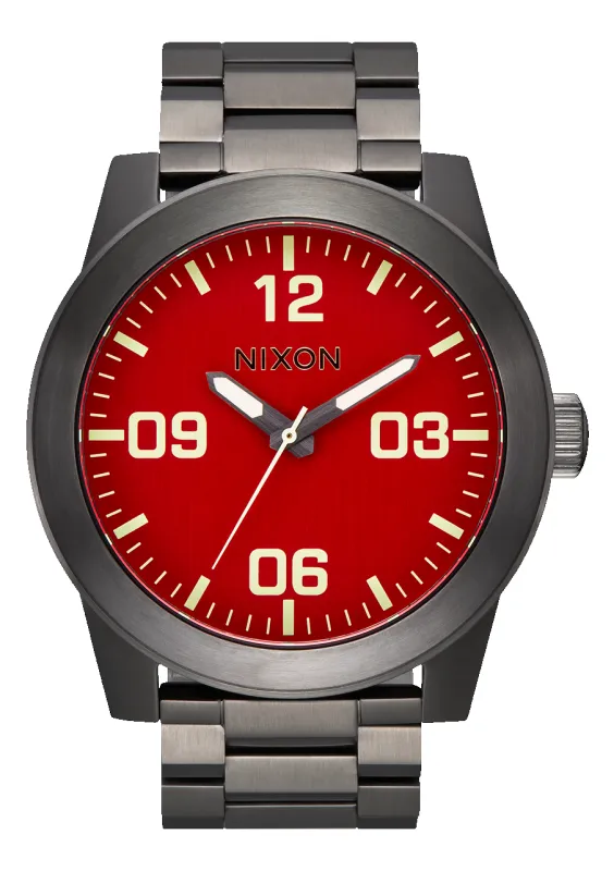 Corporal Stainless Steel - Red / Gunmetal made by Nixon