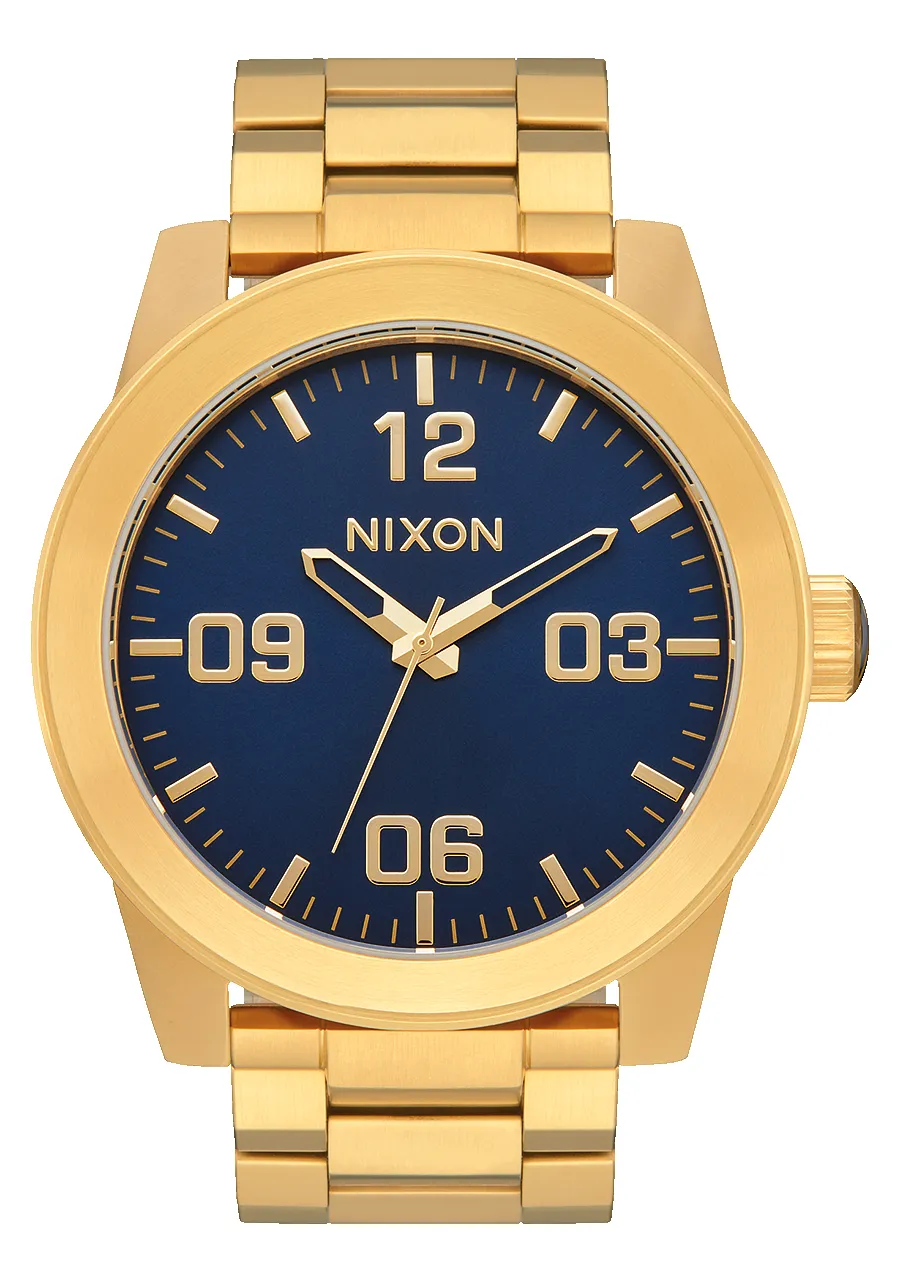 Corporal Stainless Steel - Gold / Blue Sunray / Gold sold by Nixon