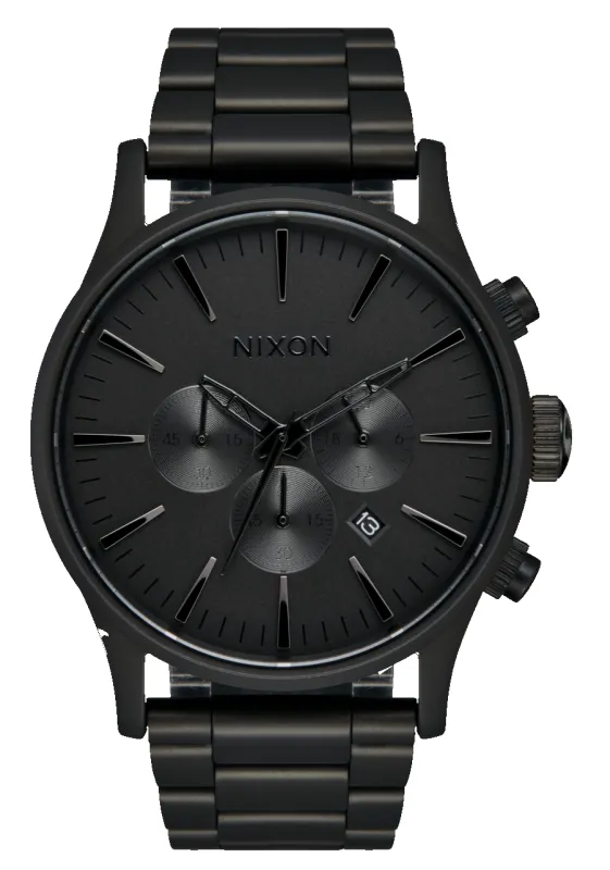 Sentry Chrono - All Matte Black/Polished Black made by Nixon