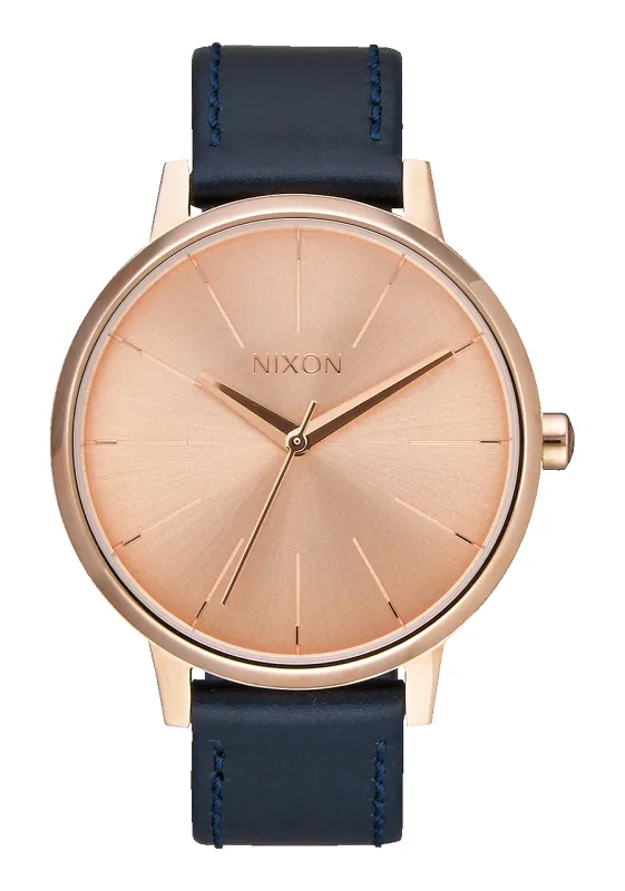 Kensington Leather - Rose Gold / Navy made by Nixon