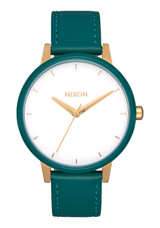 Kensington Leather - Gold / White / Teal made by Nixon