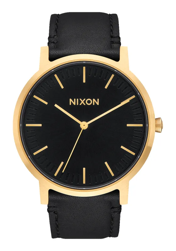 Porter Leather - Gold / Black made by Nixon