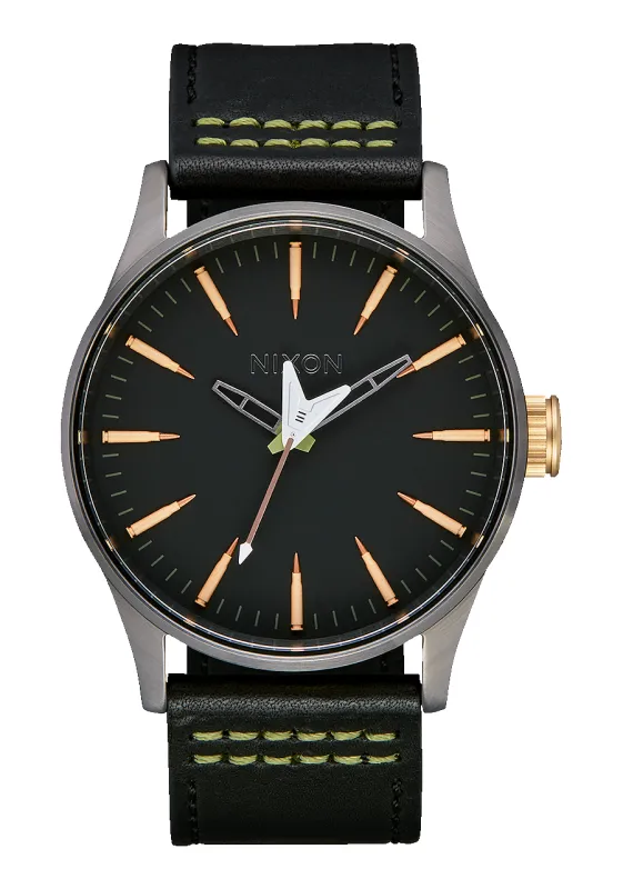 Sentry Leather - Black / Seek & Destroy made by Nixon