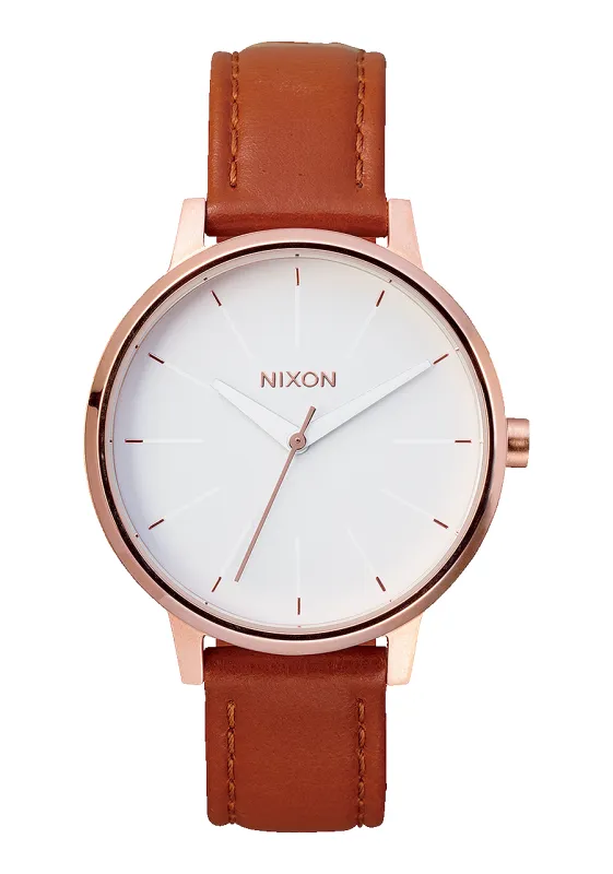 Kensington Leather - Rose Gold / White made by Nixon