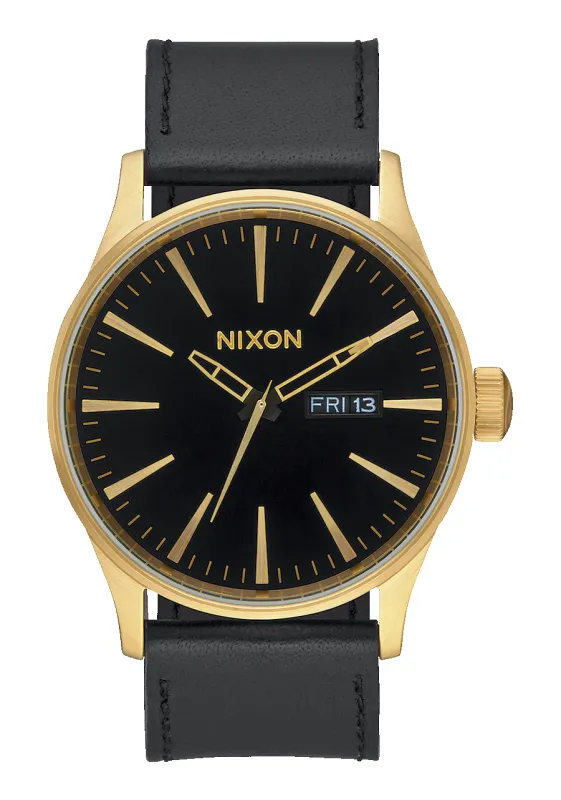 Sentry Leather - Gold / Black sold by Nixon