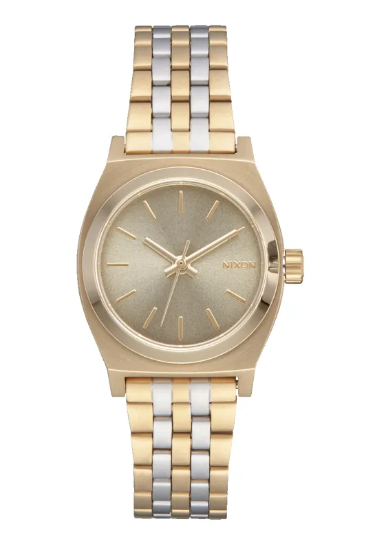 Small Time Teller - Lt Gold/Silver/Vintage White made by Nixon