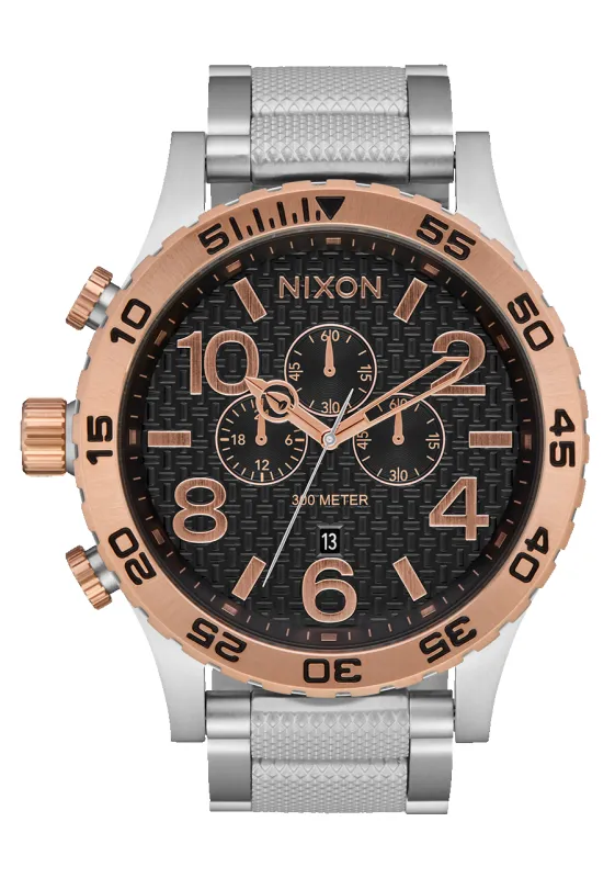 51-30 Chrono - Silver / Rose Gold / Black made by Nixon