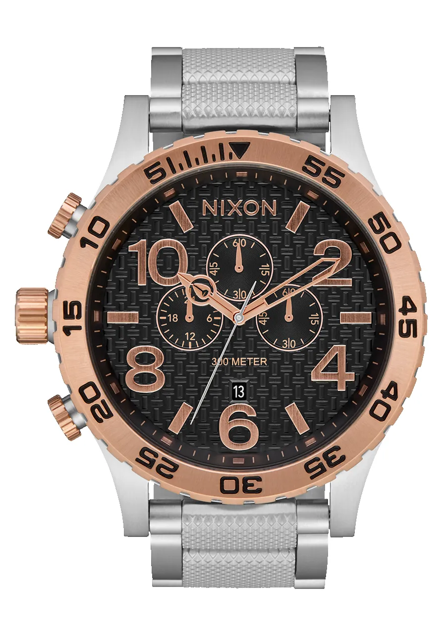 51-30 Chrono - Silver / Rose Gold / Black sold by Nixon