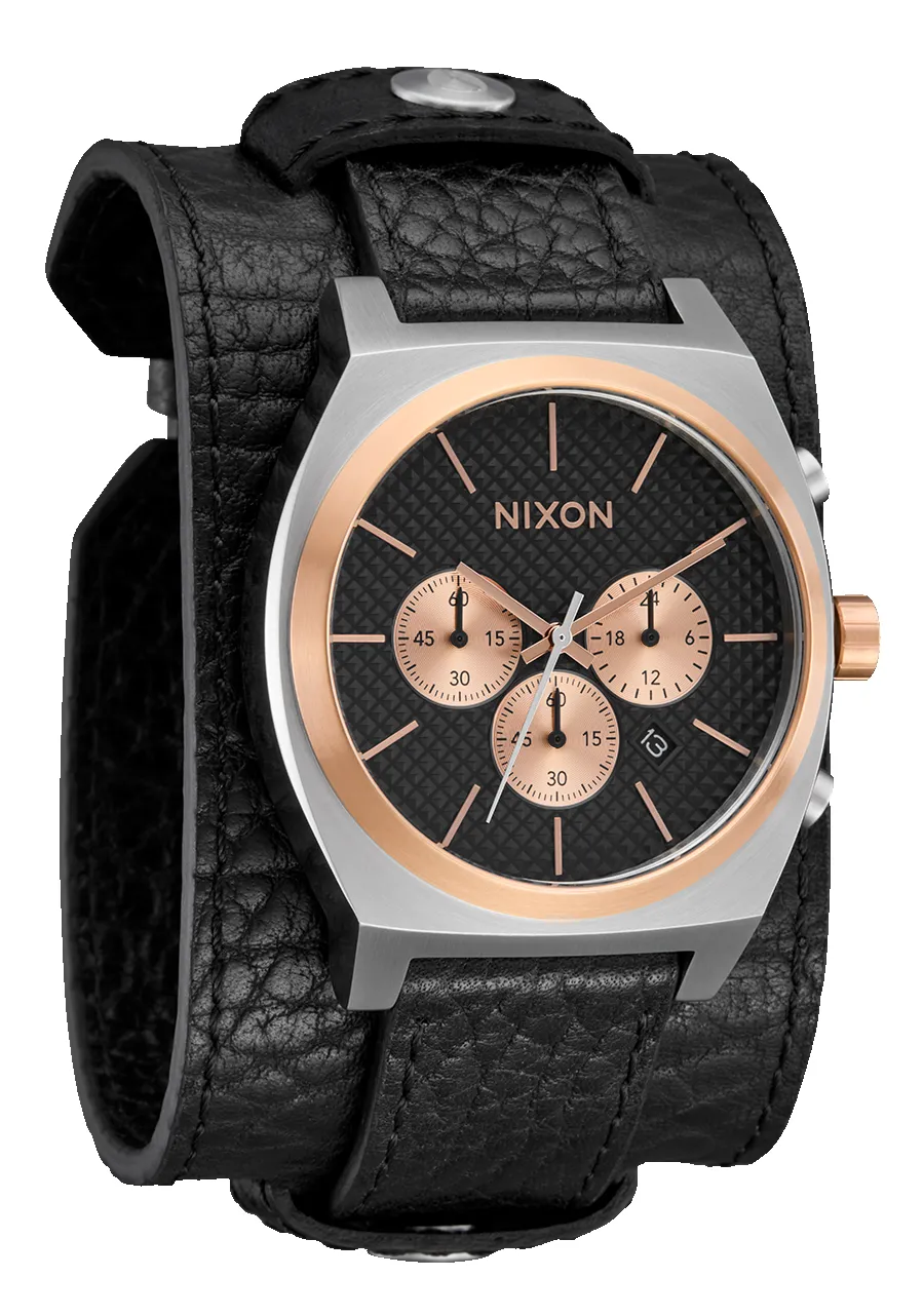 Time Teller Chrono Leather - Silver / Rose Gold / Black sold by Nixon product image thumbnail 2