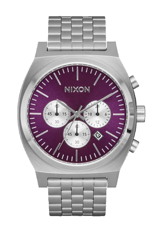 Time Teller Chrono - Silver / Purple Sunray made by Nixon