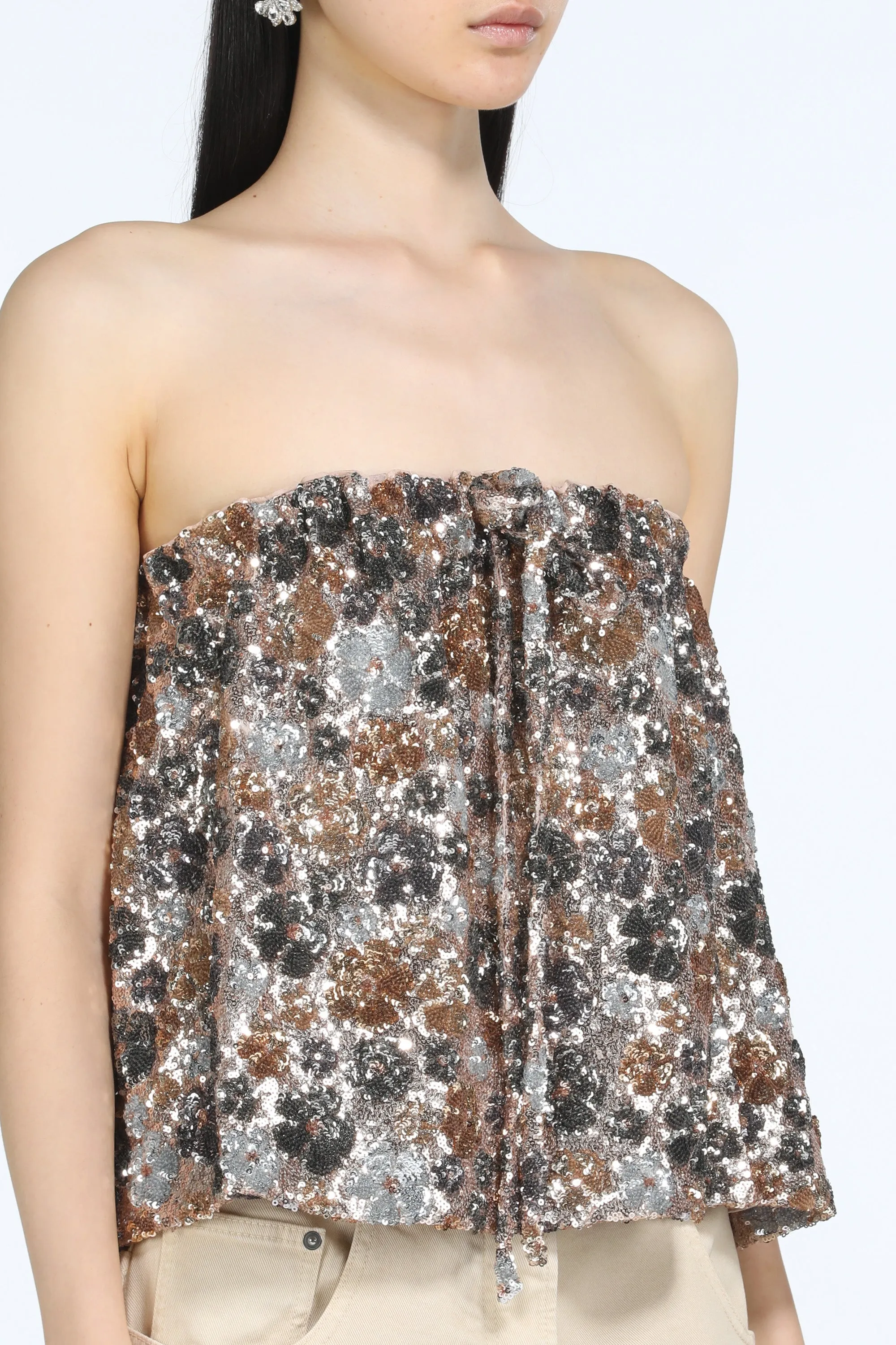 Top senza spalline con paillettes sold by No. 21 product image thumbnail 5