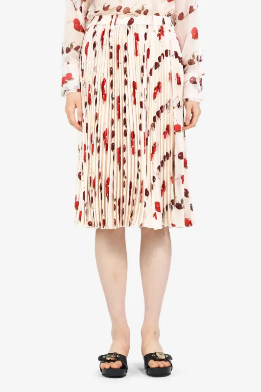 Gonna con plissé e stampa sold by No. 21