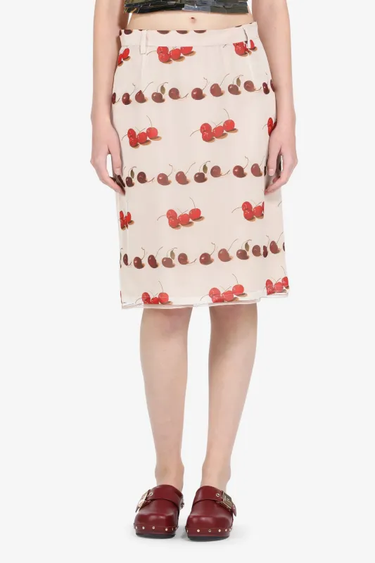 Gonna midi in seta con stampa sold by No. 21