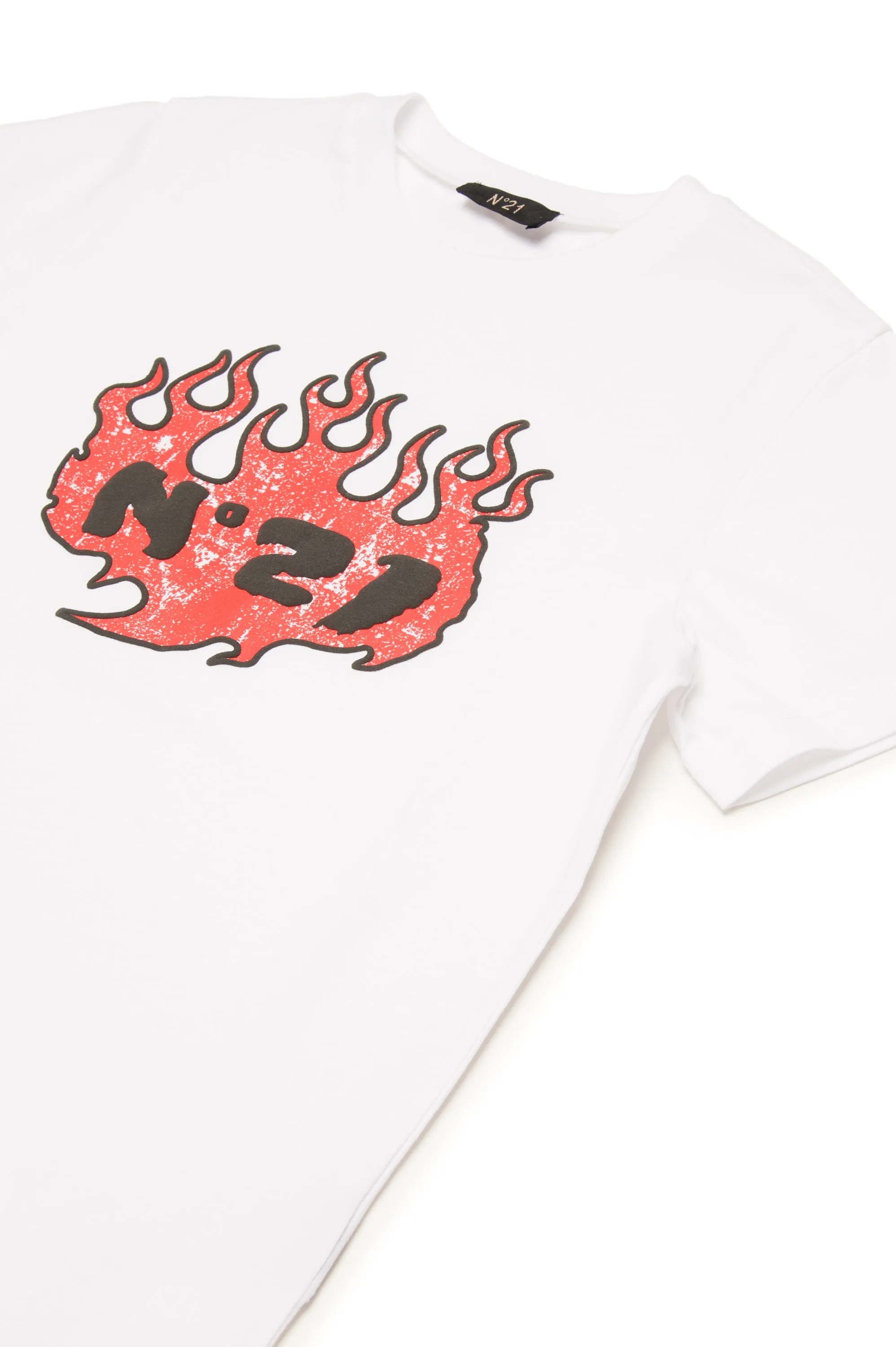 T-shirt con Logo e Fiamme sold by No. 21 product image thumbnail 3