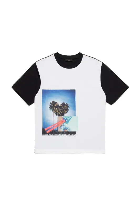 T-shirt in Cotone con Palme sold by No. 21