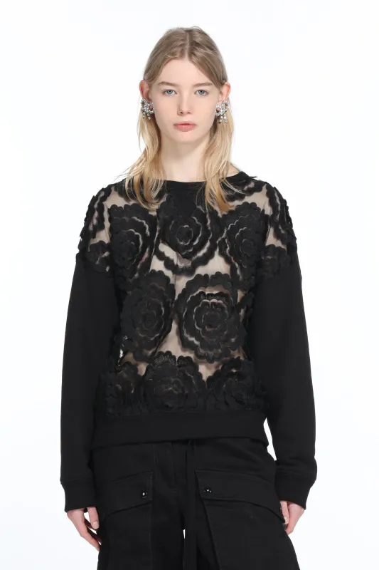 Felpa con Applicazioni Floreali sold by No. 21