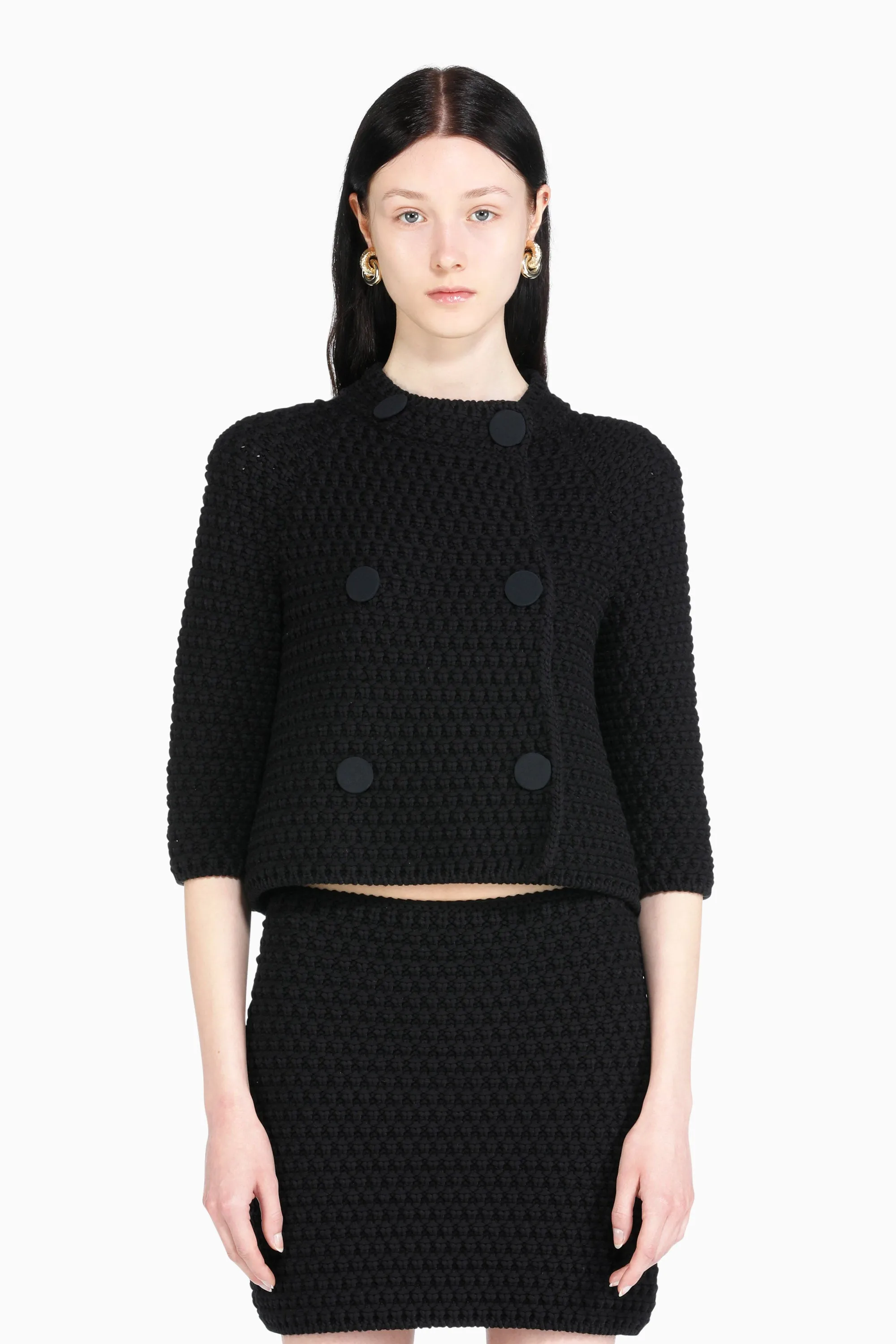 Giacca cropped in maglia sold by No. 21