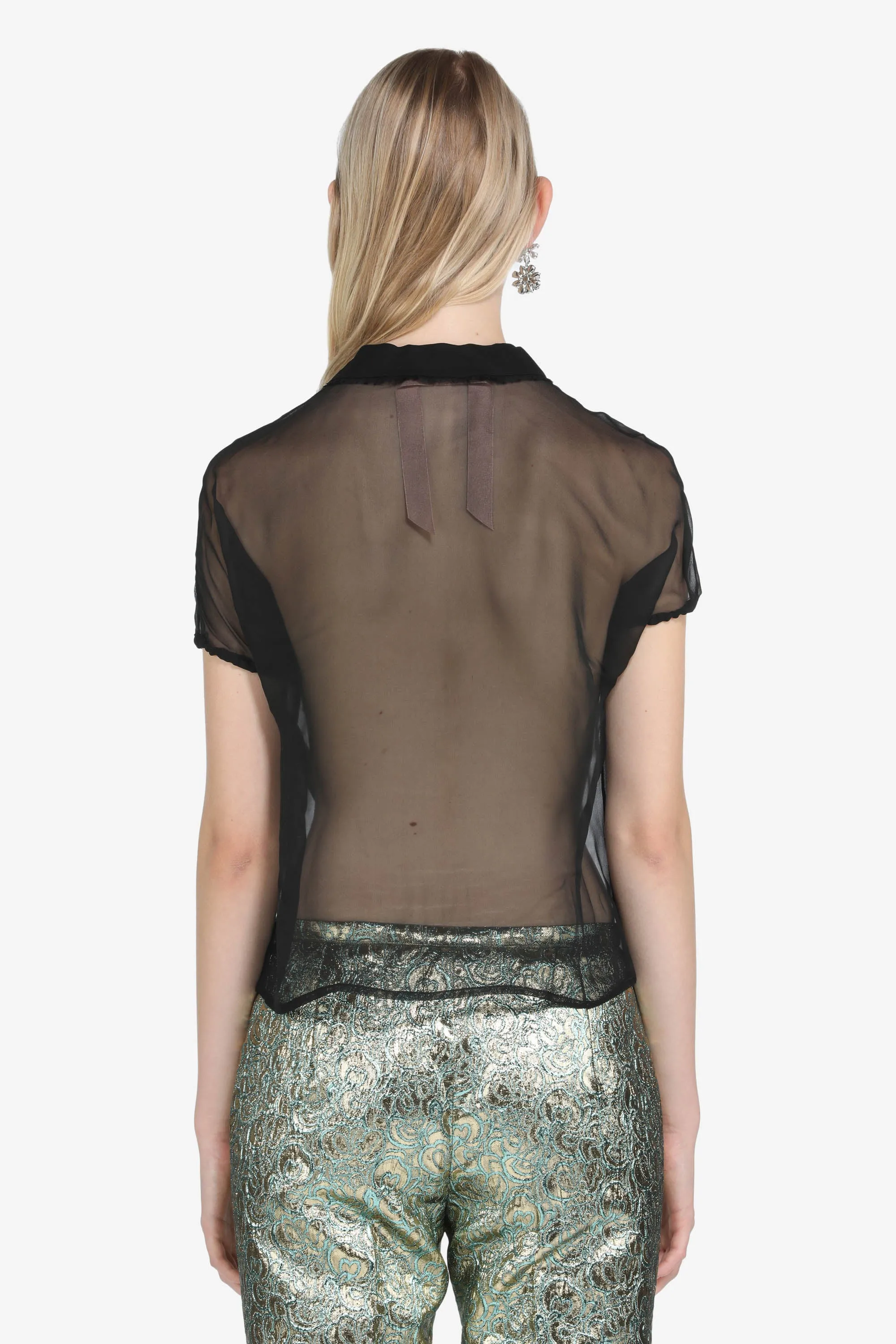 Camicia semitrasparente in seta sold by No. 21 product image thumbnail 2