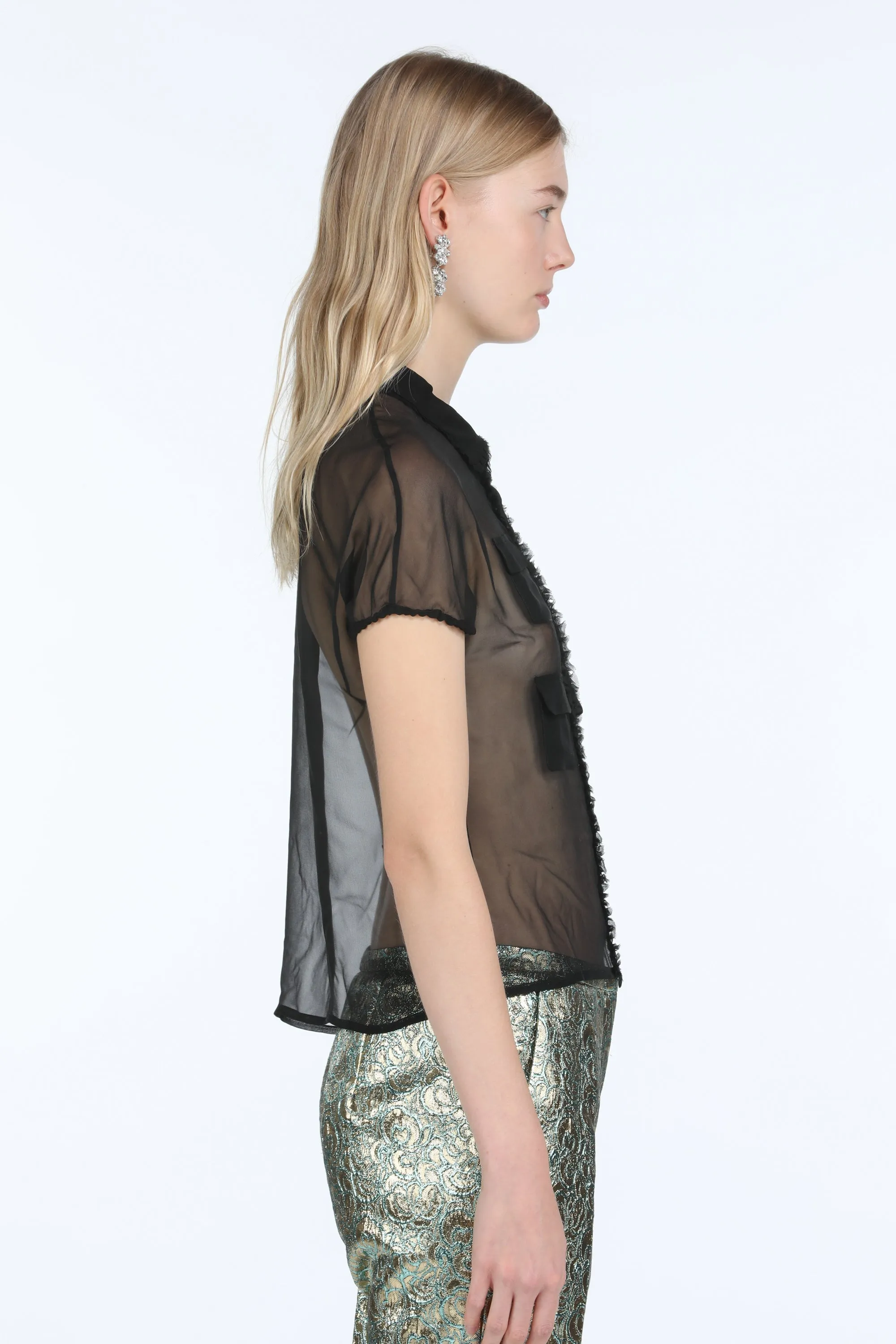 Camicia semitrasparente in seta sold by No. 21 product image thumbnail 3