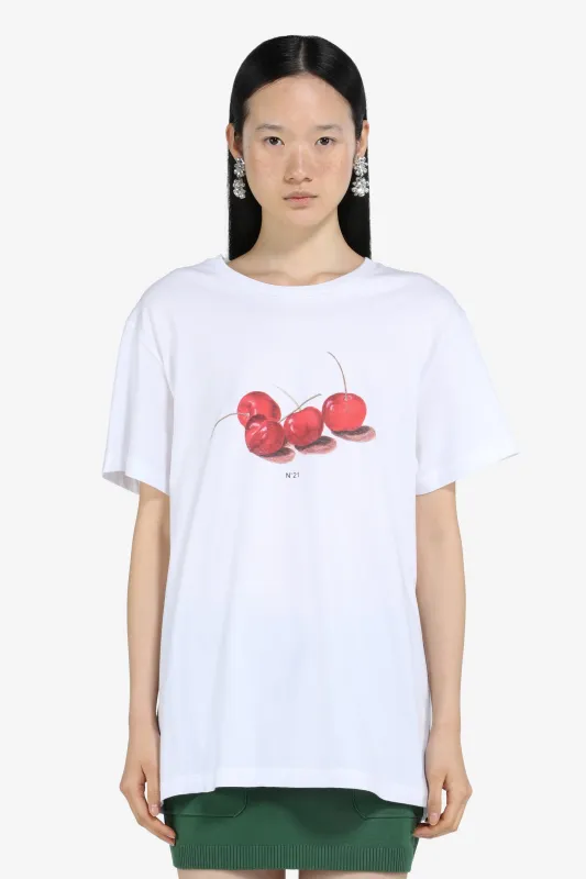 T-shirt con ciliegie sold by No. 21