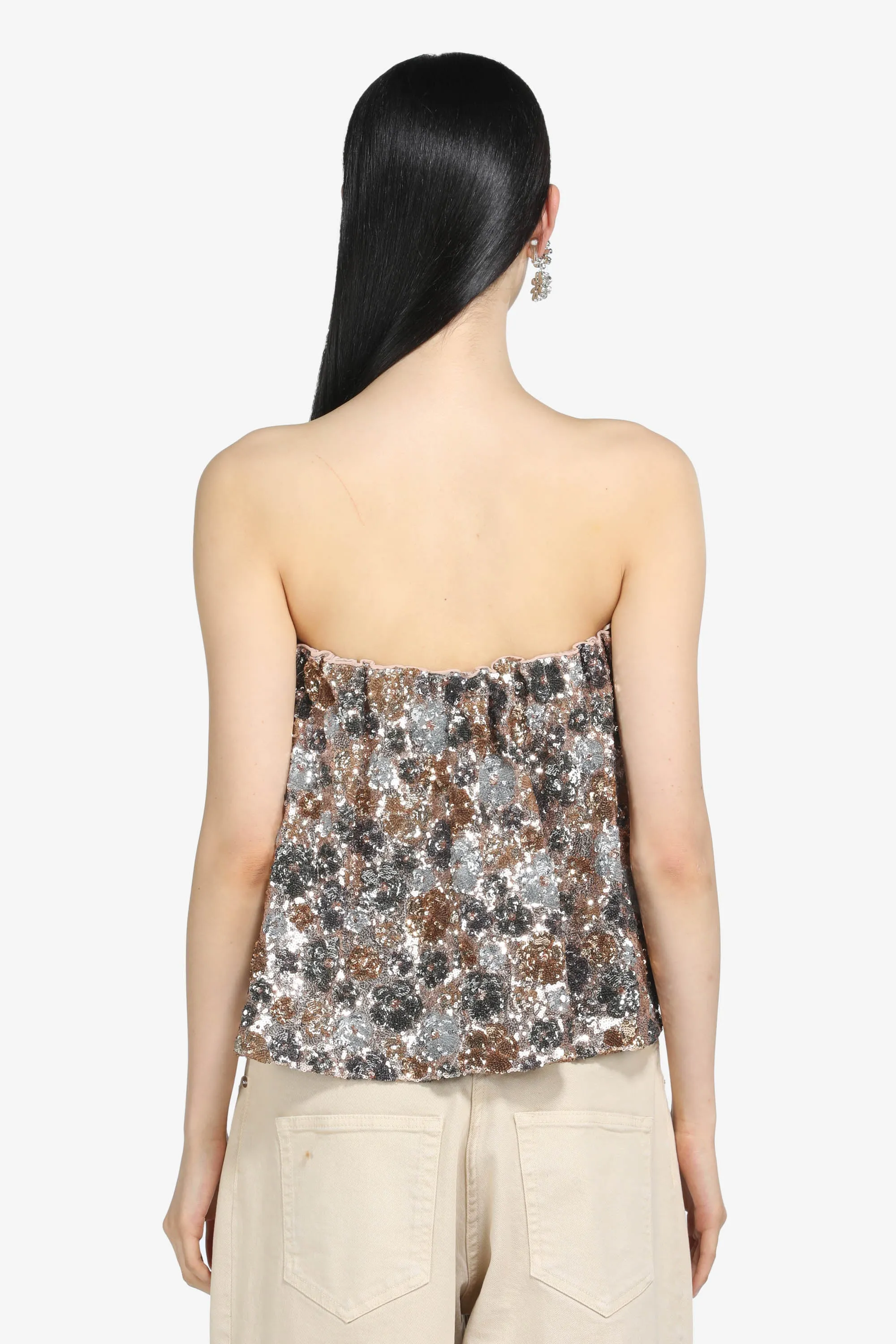 Top senza spalline con ricami paillettes sold by No. 21 product image thumbnail 2