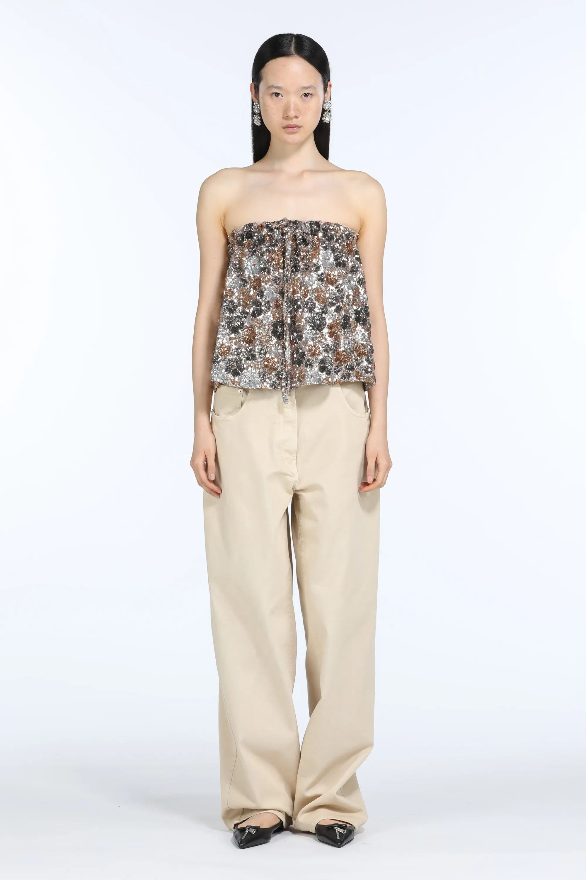 Top senza spalline con ricami paillettes sold by No. 21 product image thumbnail 4