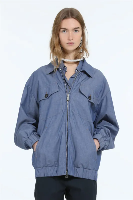 Giacca con zip e doppie tasche sold by No. 21