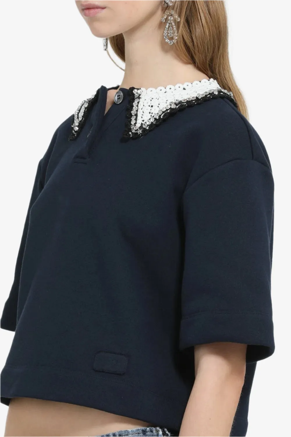 Polo corta con colletto ricamato sold by No. 21 product image thumbnail 5