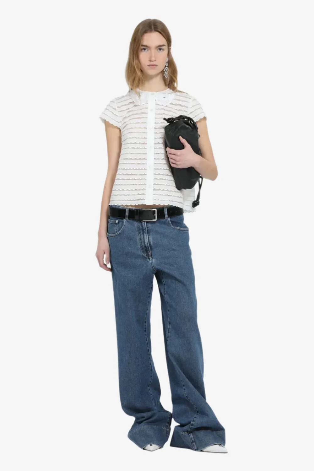 Pantalone in denim relaxed fit sold by No. 21 product image thumbnail 4