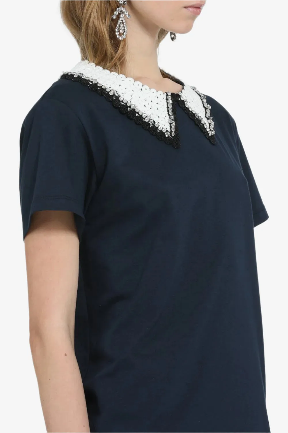 T-shirt con colletto ricamato sold by No. 21 product image thumbnail 5