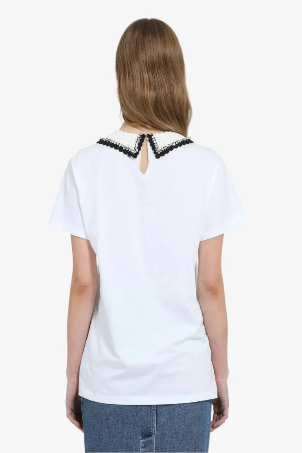 T-shirt con colletto ricamato sold by No. 21 product image thumbnail 2