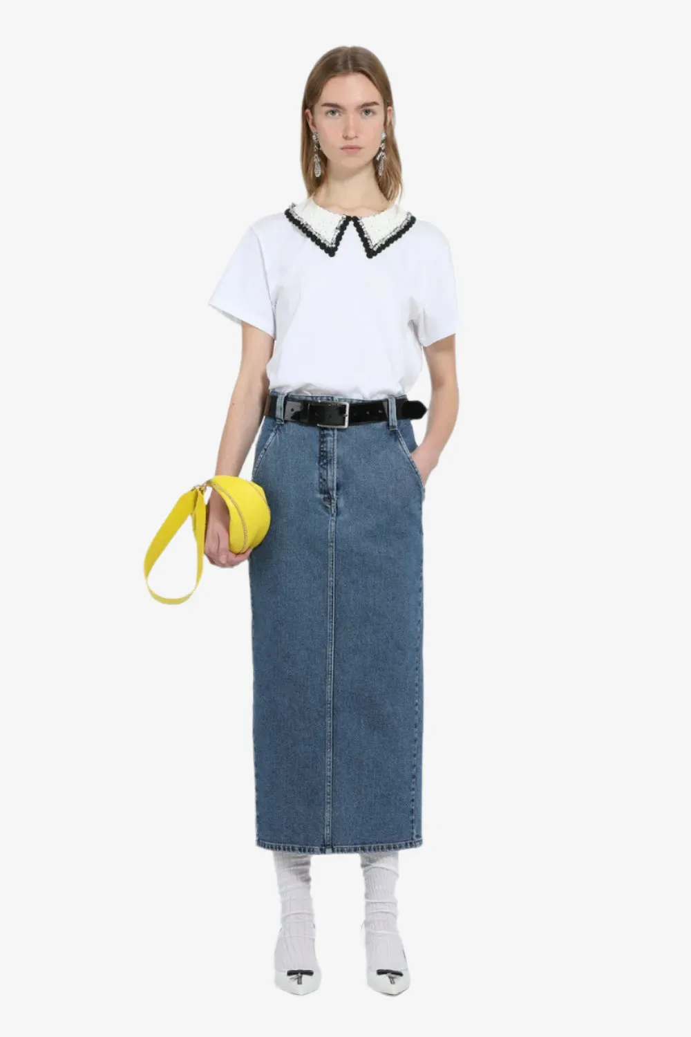 T-shirt con colletto ricamato sold by No. 21 product image thumbnail 4